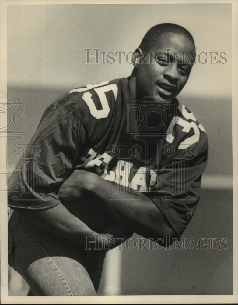 1985 Press Photo Pelham Football Player Winfred McCall - abns07641 - Historic Images