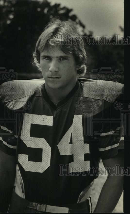1983 Press Photo Warrior High School - James Crane, Football Lineman - abns07952- Historic Images