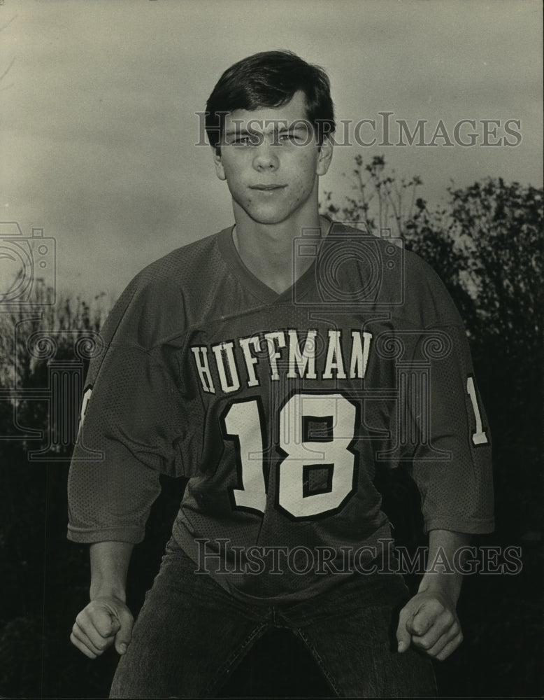 1983 Press Photo Richard Clark, Huffman football player, Alabama - abns07968- Historic Images