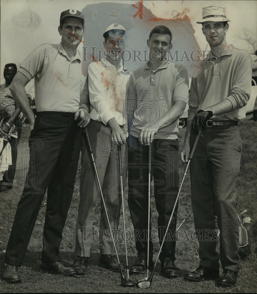 1964 Press Photo Woodward golfers, Wood, Farlow, Harper, and Strange Jr. - Historic Images