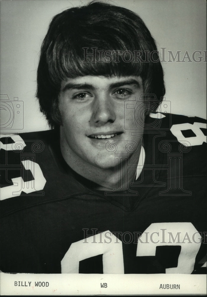 1975 Press Photo Auburn Football Player Billy Wood, Sports, WB - abns08164 - Historic Images