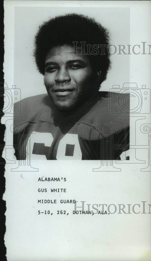 1975 Press Photo Alabama Football Player Gus White, Sports - abns08307 - Historic Images