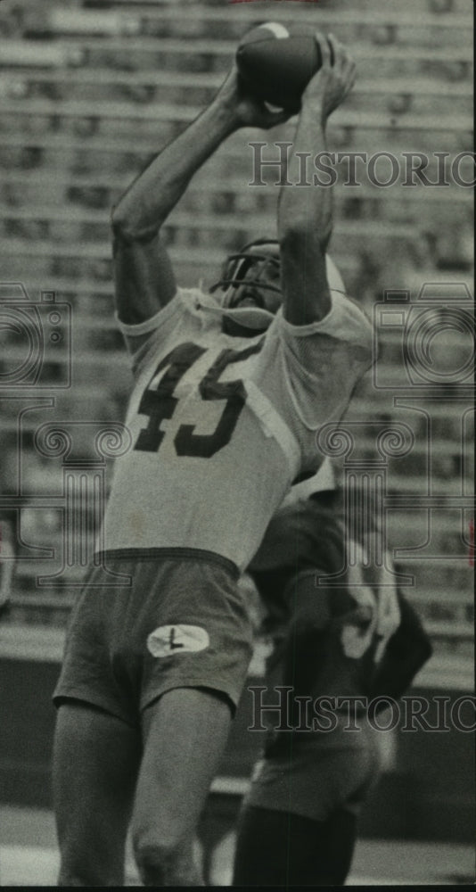 1975 Football Player Wayne Wheeler goes to work for Vulcans - Historic Images