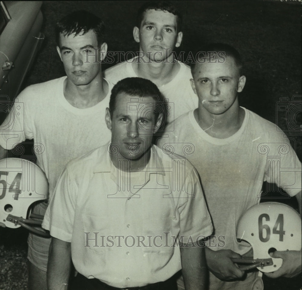 1962 Banks Football Coach George White with Football Players - Historic Images