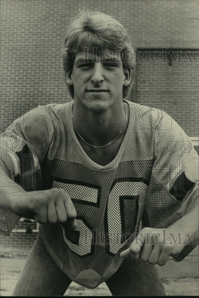 Press Photo Calera Football Player Dan Campbell - abns08326 - Historic Images