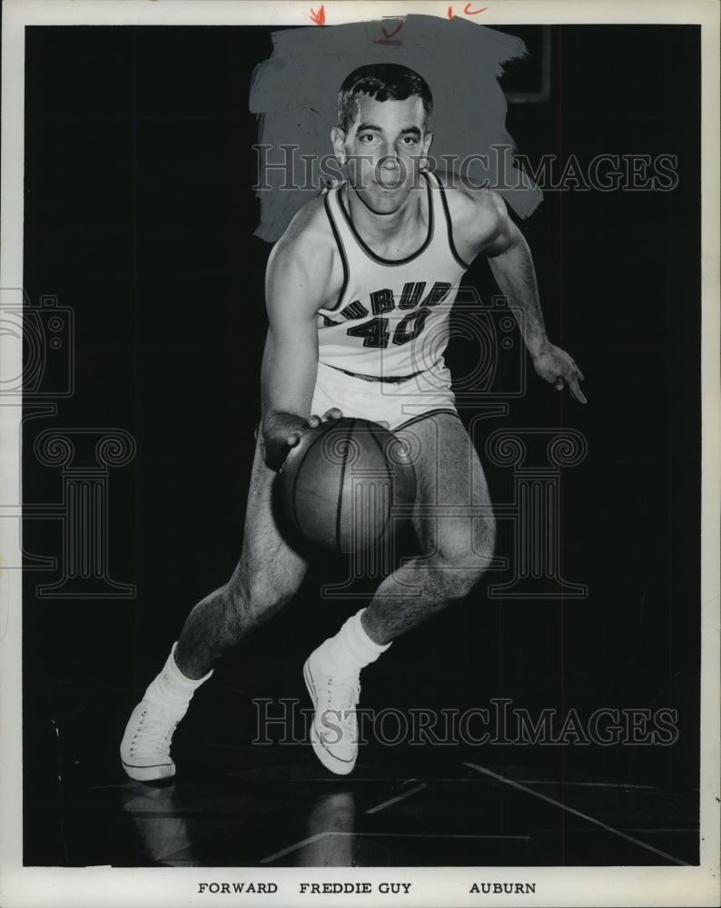 1965 Press Photo Freddie Guy, Forward for Auburn University Basketball Team- Historic Images