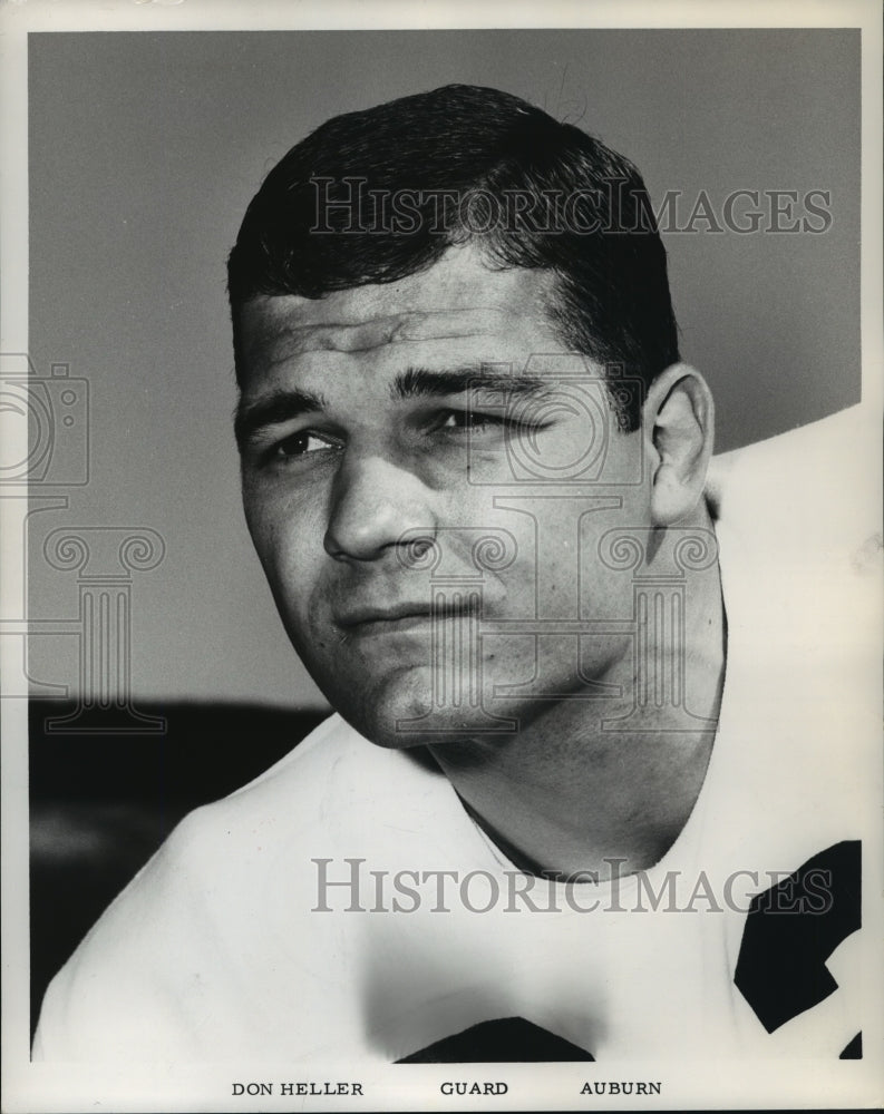 1964 Press Photo Don Heller, Guard for Auburn University Football Team - Historic Images
