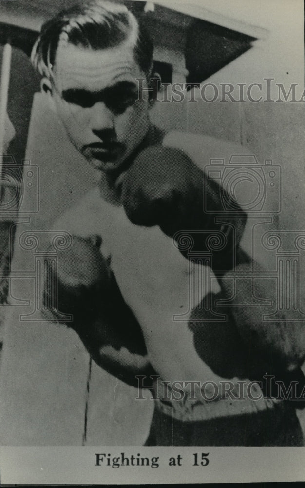 Press Photo Alabama Politician George Wallace as a Teenaged Boxer - Historic Images