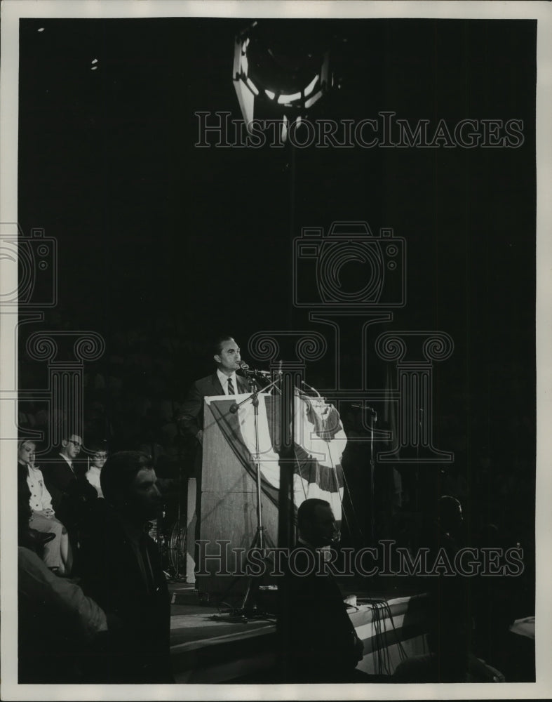 1970 Press Photo George Wallace Campaigning for Second Term as Governor - Historic Images