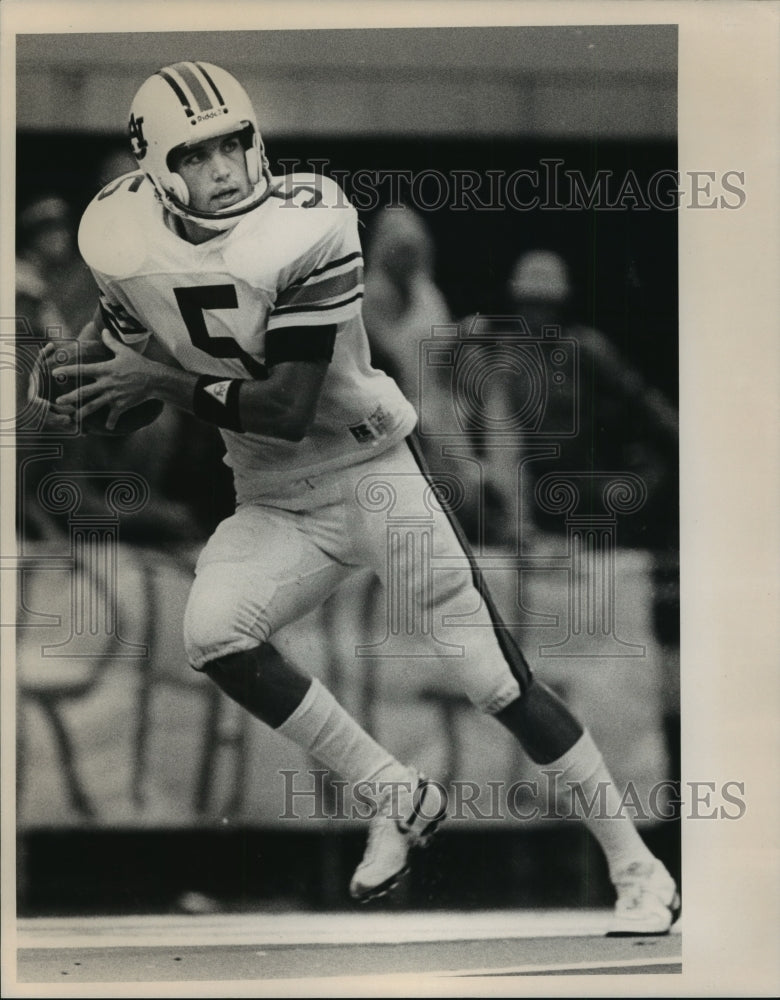 1989 Press Photo Auburn Football Player Runs For the End Zone - abnx00467-Historic Images