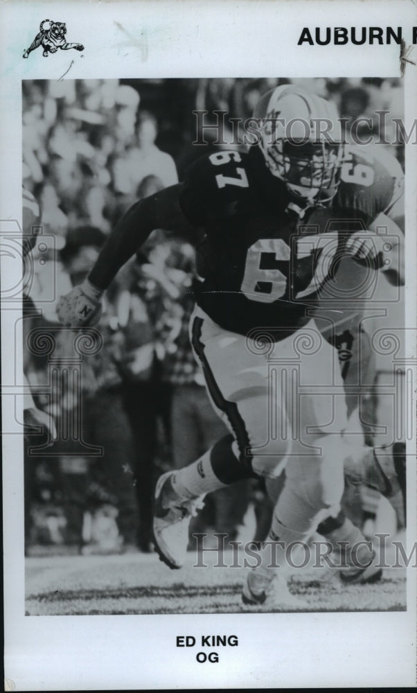 1990 Press Photo Auburn Football Player Ed King - abnx00472- Historic Images
