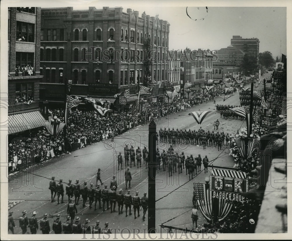 1954 Press Photo World War One Rainbow Division Parade - Historic Images