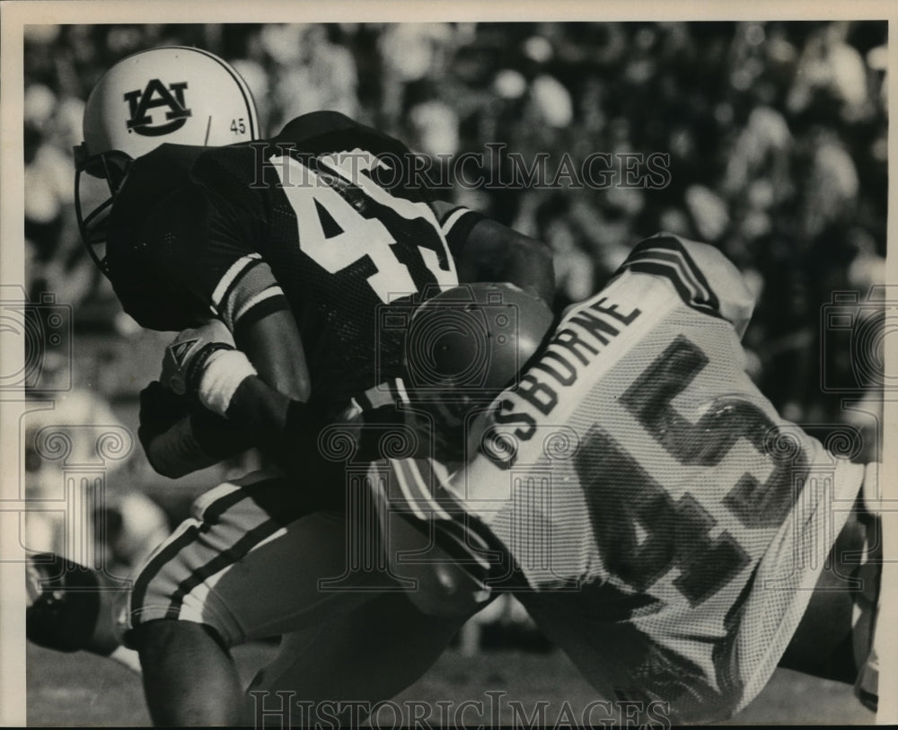 1989 Press Photo Auburn Football Player Darrell Williams and Eldonta Osborn- Historic Images