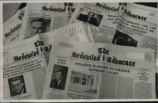 1987 Press Photo "Bedeviled Advocate" Newspapers - Historic Images