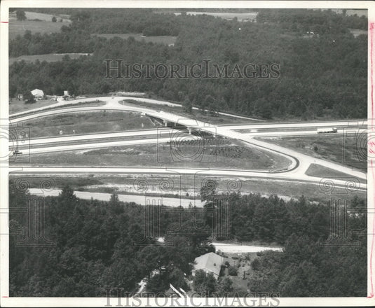 1966 Press Photo Alabama-Aerial view of interchange at interstate 65 and Warrior - Historic Images