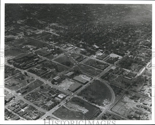 Press Photo Alabama-Small plane surveying damage on the ground. - abnx02408-Historic Images