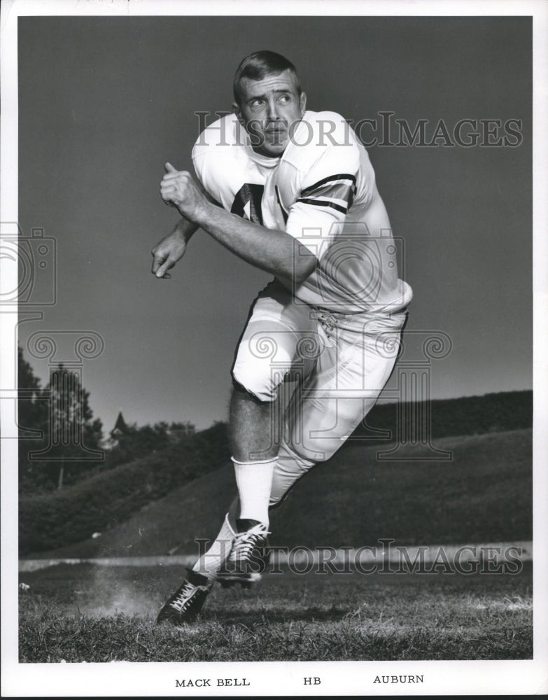 1965 Press Photo Alabama-Auburn football player, half-back Mack Bell - Historic Images