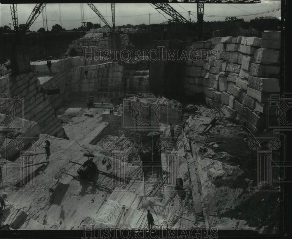 Press Photo Alabama Marble Company Marble Quarry in Sylacauga, Alabama - Historic Images