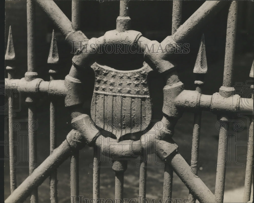 1939 Press Photo Gate at United States Custom&#39;s House in Mobile, Alabama - Historic Images