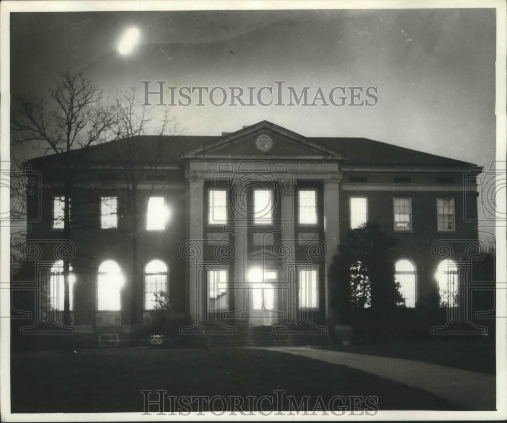 1943 Press Photo Exterior of Birmingham-Southern College in Birmingham, Alabama - Historic Images