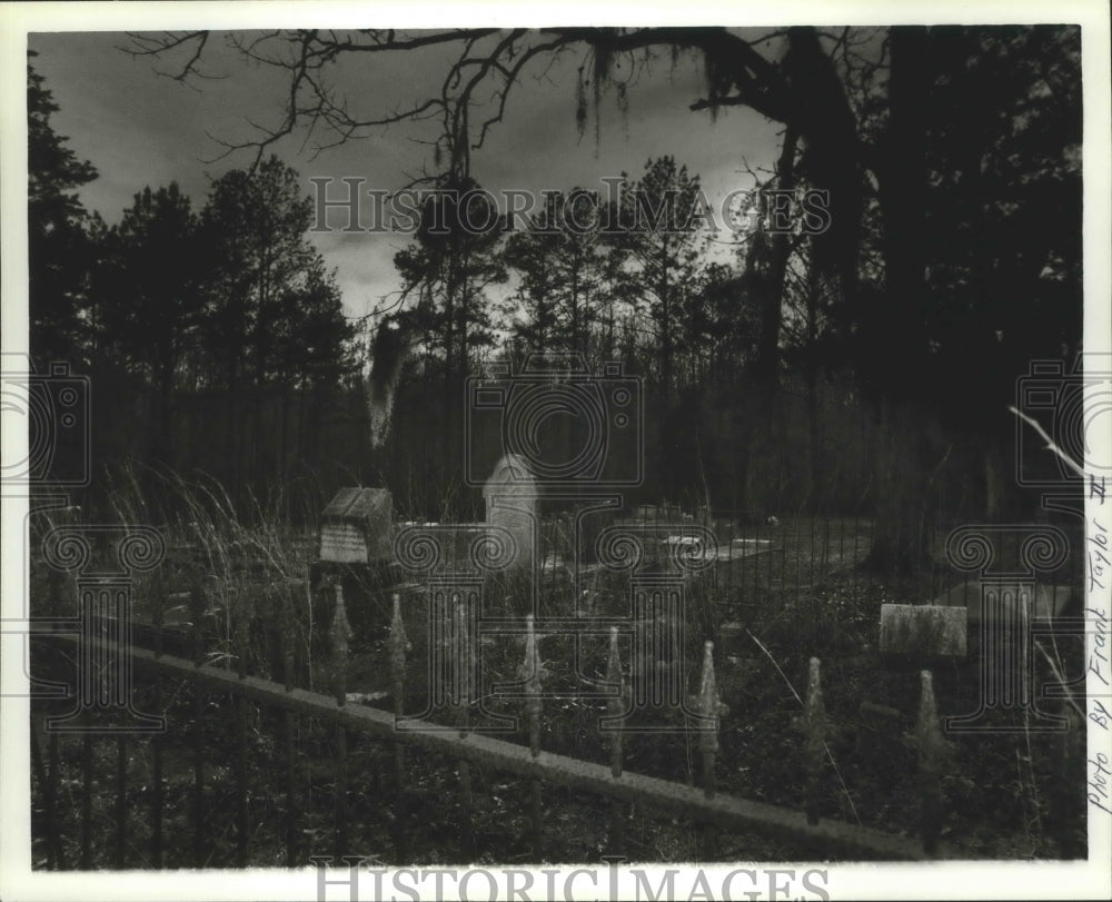 1982 Press Photo Cemetery in Bladon Springs, Alabama - Historic Images