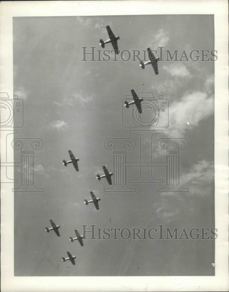 1941 Press Photo Training Planes at Maxwell Field in Montgomery, Alabama - Historic Images