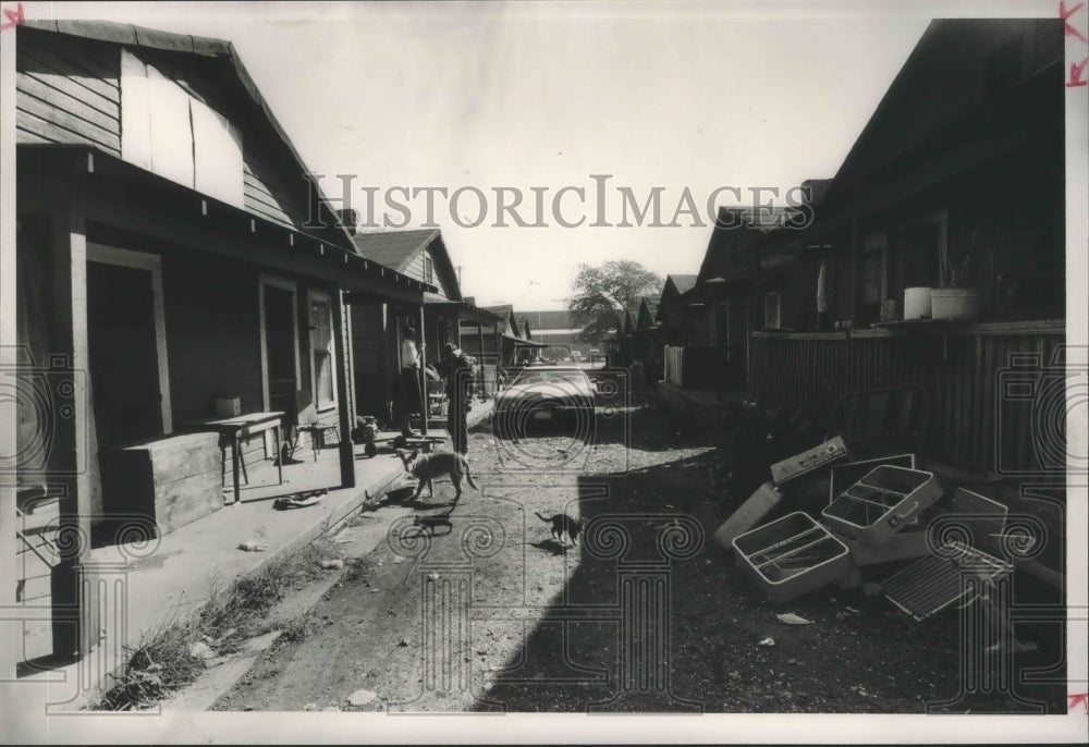 1988 Press Photo Alabama-North Birmingham-Shotgun houses on 29th Place North. - Historic Images