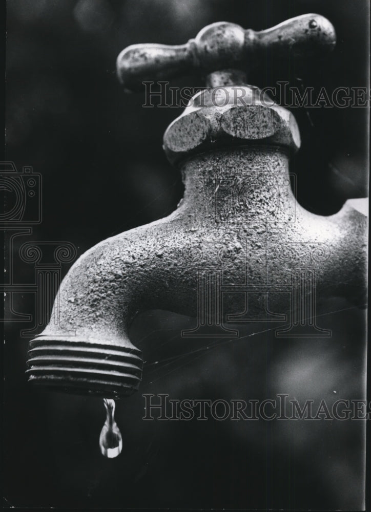 1977 Press Photo Alabama-Jefferson County-Precious water drips from faucet. - Historic Images