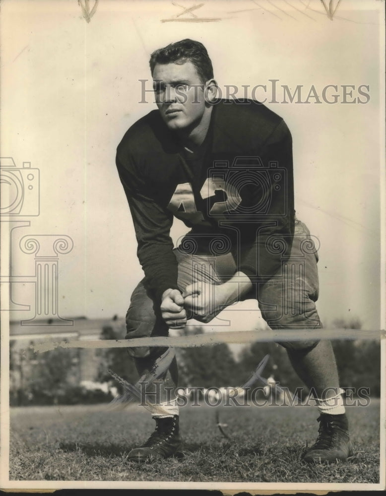 1948 Press Photo University of Alabama's football player, Clarence Avinger. - Historic Images