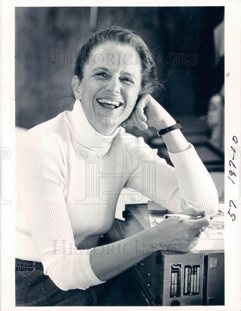 1987 Cartoonist Patricia Davis Press Photo - Historic Images