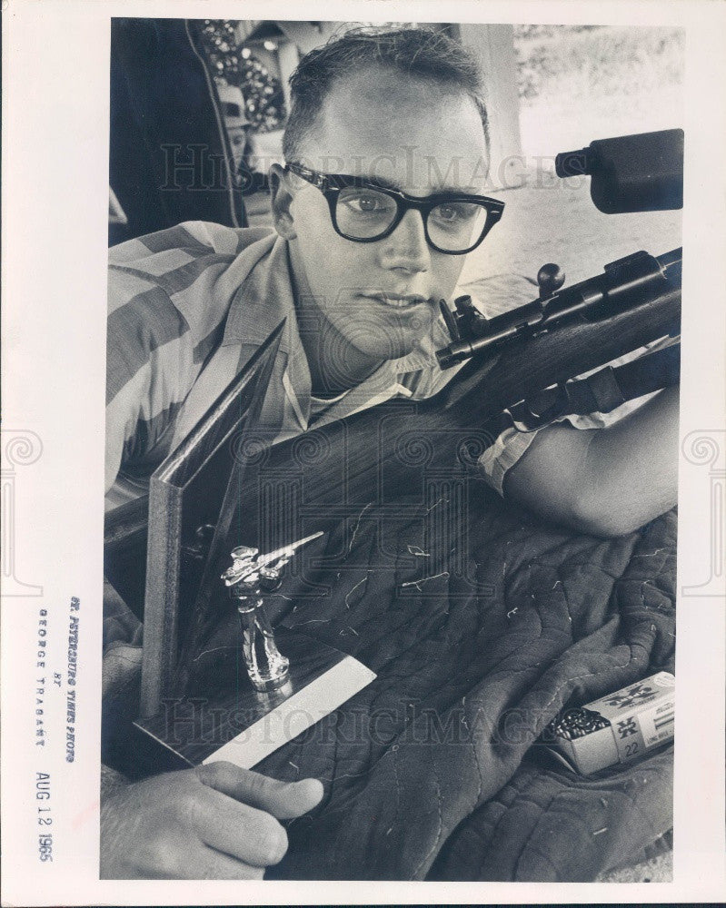 1965 St. Petersburg Florida Junior Rifle Clubs Winner Larry Peters Press Photo - Historic Images