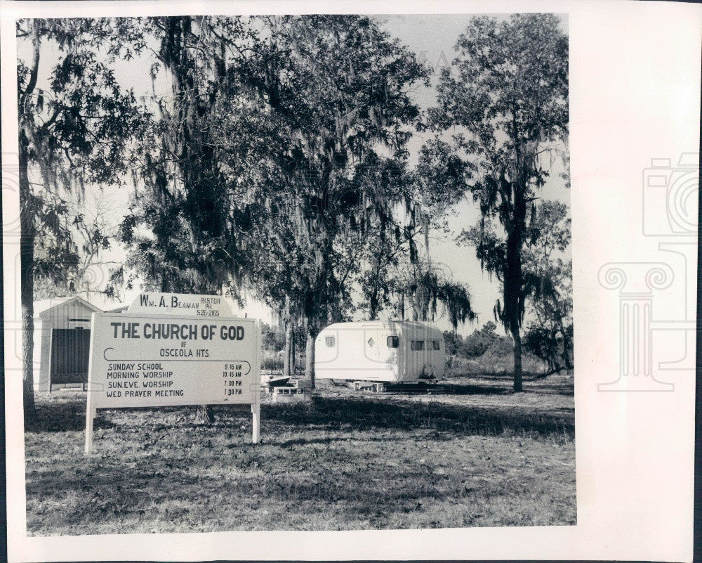 1971 Pasco County Florida Church of God of Osceola Heights Press Photo - Historic Images