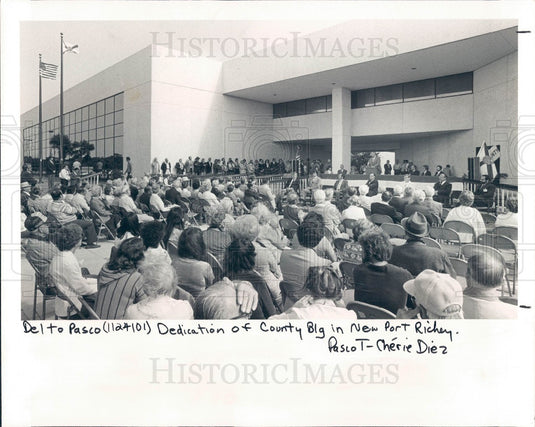 1981 New Port Richey Florida Pasco County Government Bldg Dedication Press Photo - Historic Images