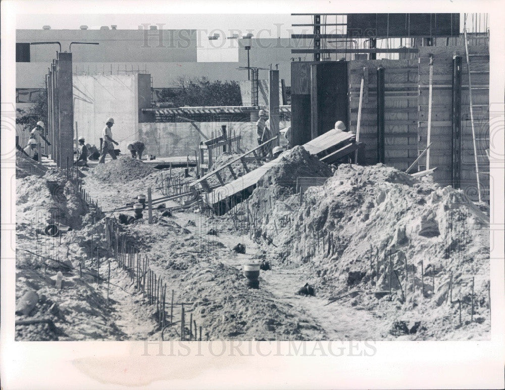 1979 Pasco County Florida Jail Construction Moon Lake Road Press Photo - Historic Images