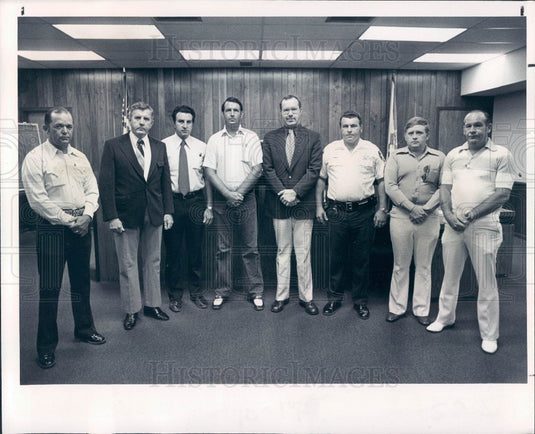 1977 Pasco County Florida Sheriff's Deputies Press Photo - Historic Images