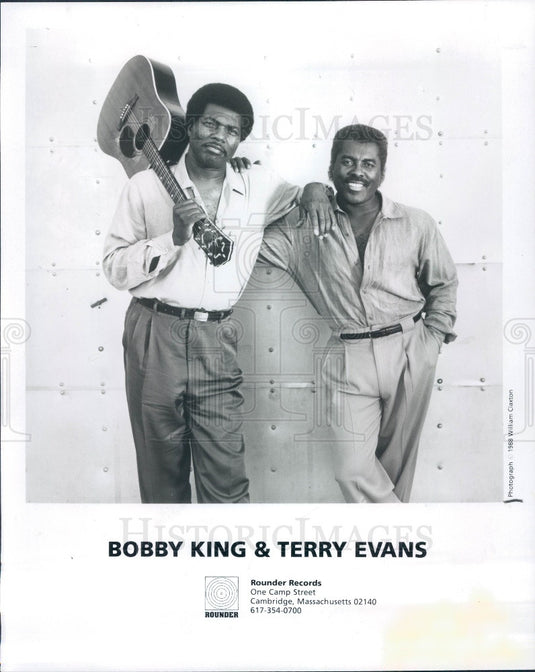 1988 Rhythm & Blues Bobby King & Terry Evans Press Photo - Historic Images
