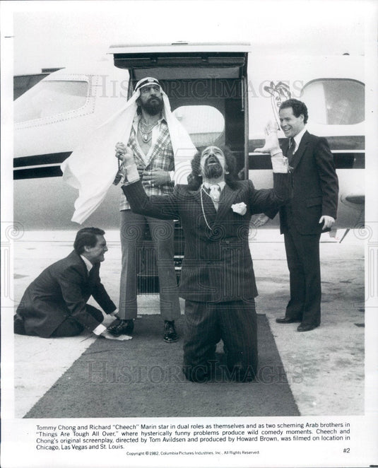 1982 Hollywood Actors Movie Stars Tommy Chong & Richard Cheech Marin Press Photo - Historic Images