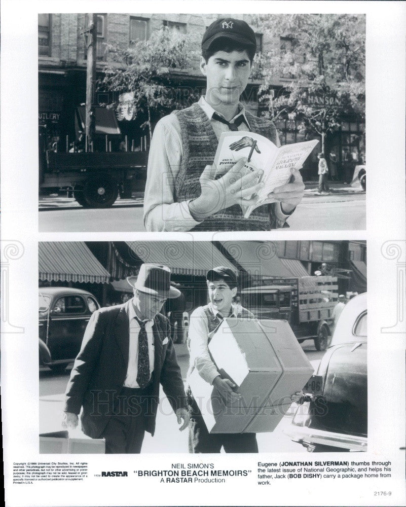 1986 Hollywood Actors Movie Stars Jonathan Silverman &amp; Bob Dishy Press Photo - Historic Images