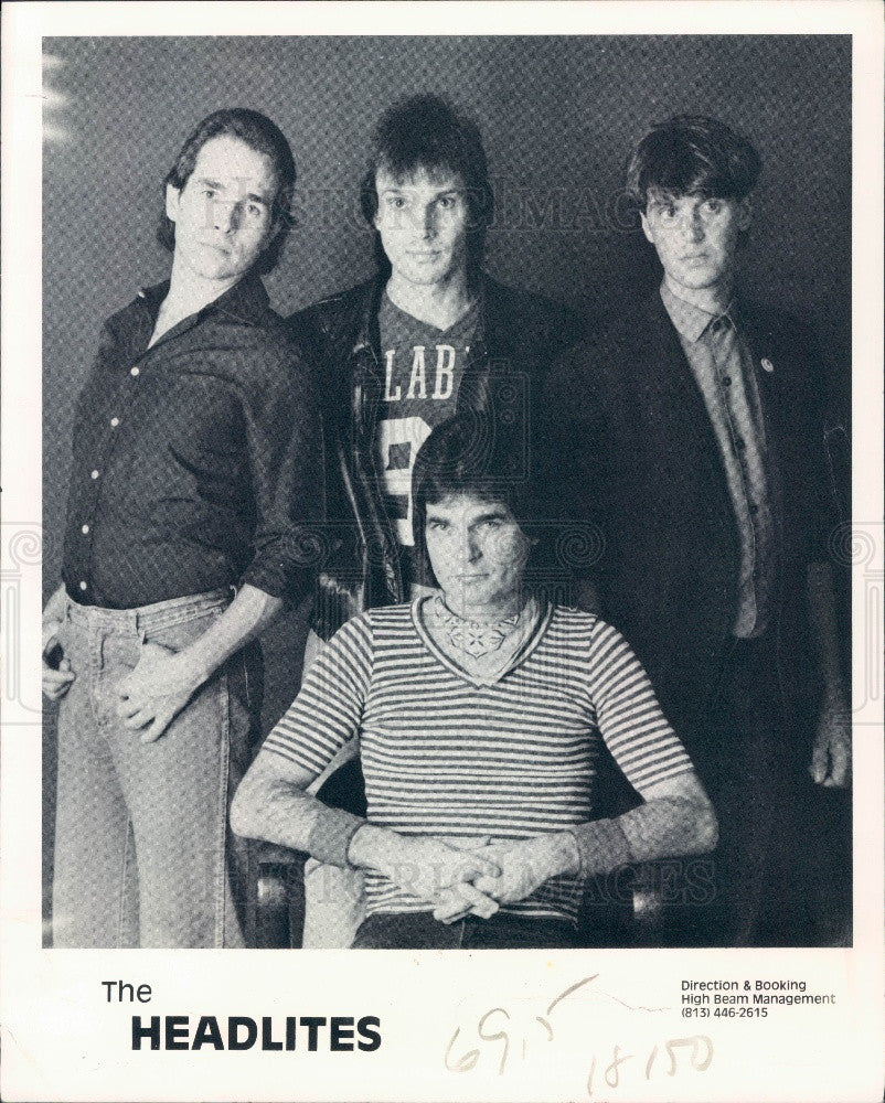 1985 American Indie Rock Band Headlights Press Photo - Historic Images