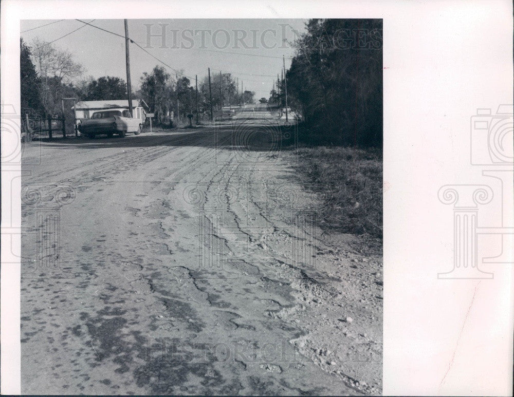 1970 Pasco County Florida Lucas Street Press Photo - Historic Images