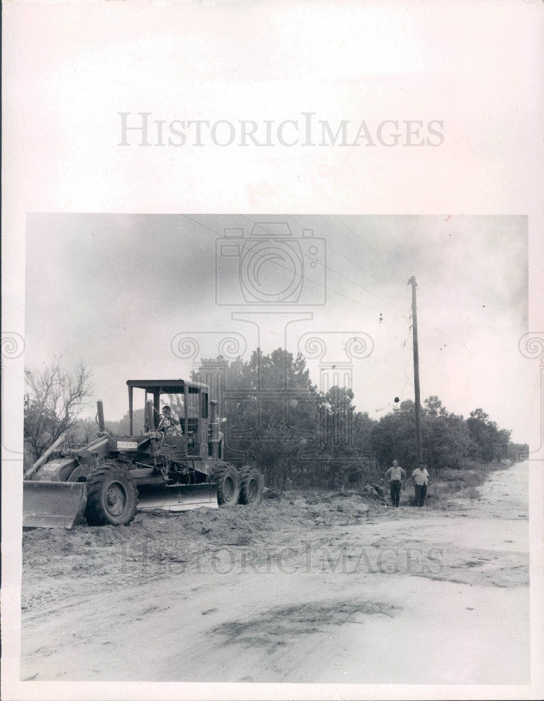 1970 Pasco County Florida Hicks Road Improvements Press Photo - Historic Images