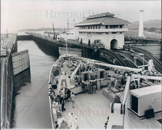 1977 Panama Canal Gatun Locks Press Photo - Historic Images