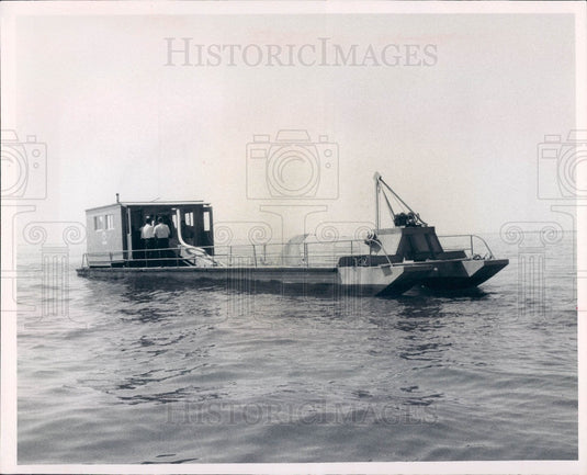 1968 Florida Board of Conservation Clam Dredge R.V. Venus Press Photo - Historic Images