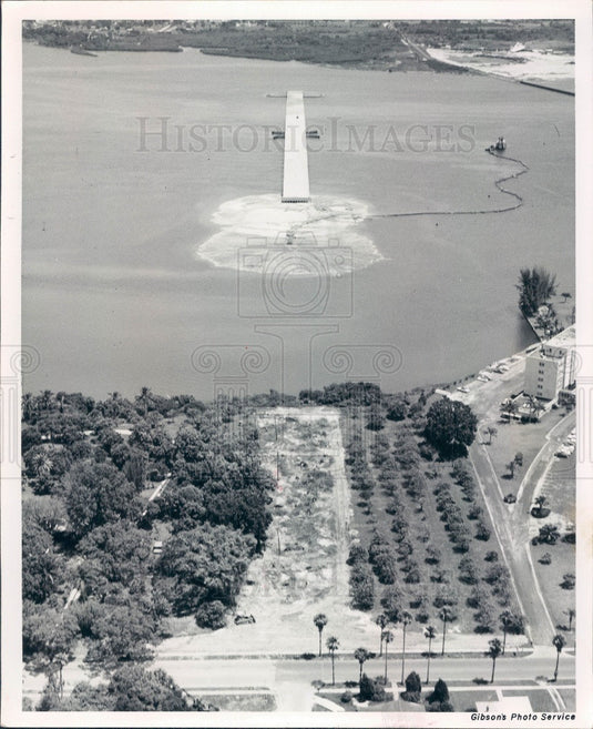 1957 Florida Manatee River & Green Bridge Aerial View Press Photo - Historic Images