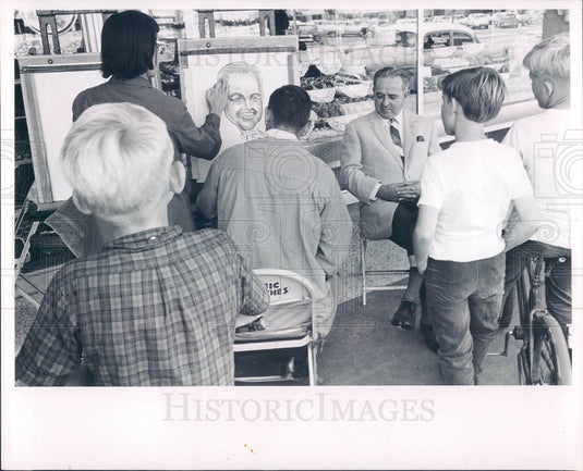 1966 St. Petersburg Florida Cartoonist Dick White & His Wife Pixie Press Photo - Historic Images