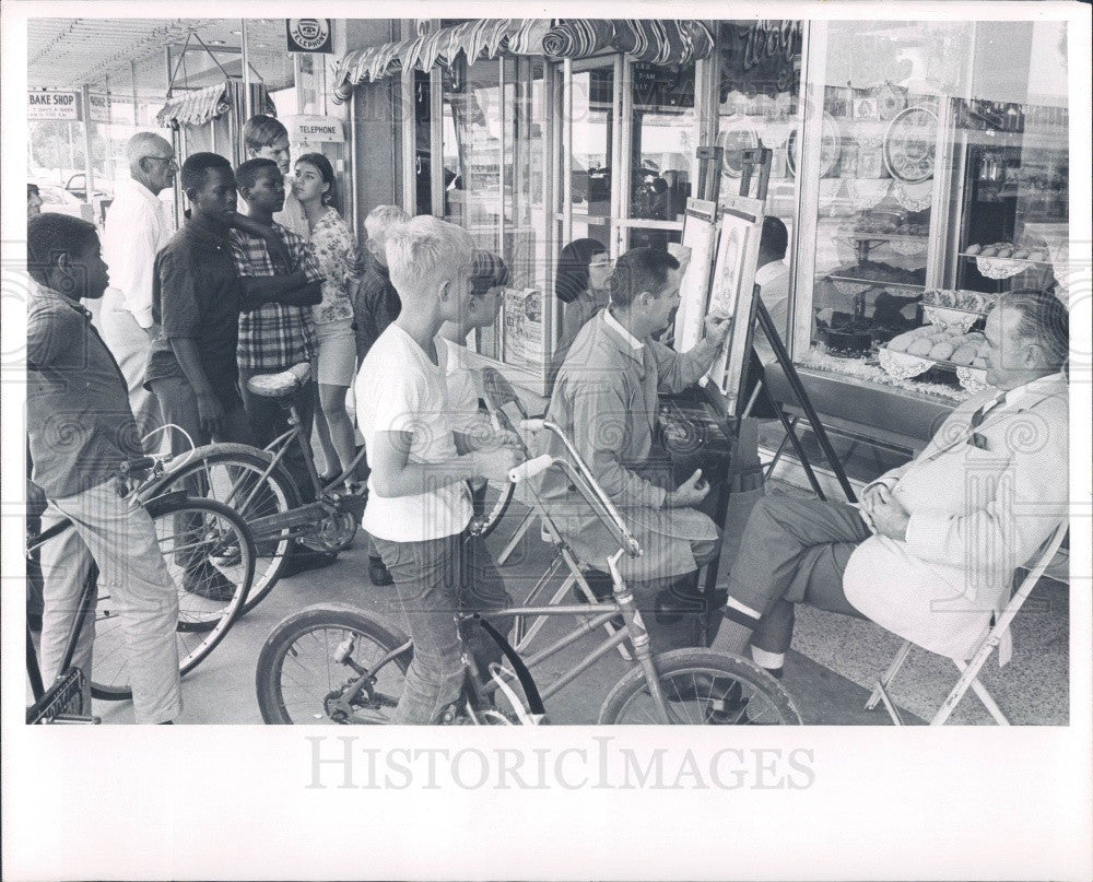 1966 St. Petersburg Florida Cartoonist Dick White &amp; His Wife Pixie Press Photo - Historic Images