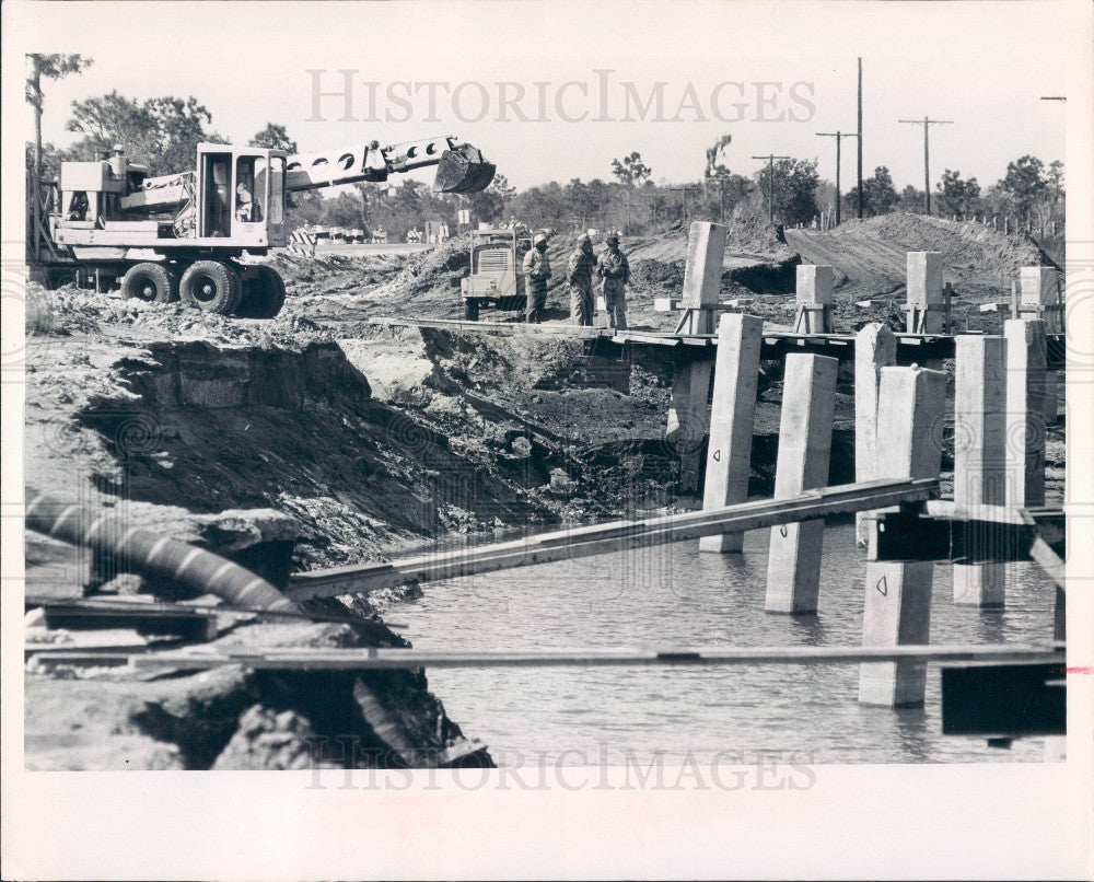 1967 Pinellas County Florida Lake Tarpon Outfall Canal Press Photo - Historic Images