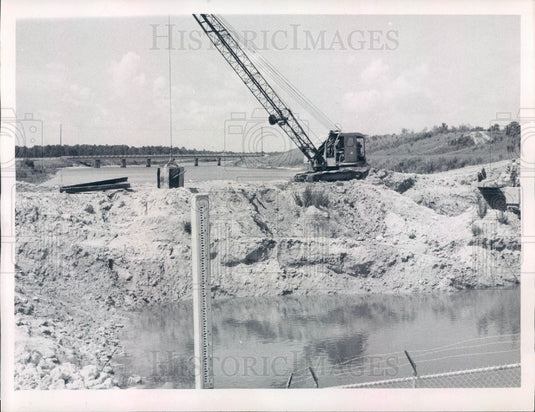 1971 Pinellas County Florida Lake Tarpon Outfall Canal Press Photo - Historic Images