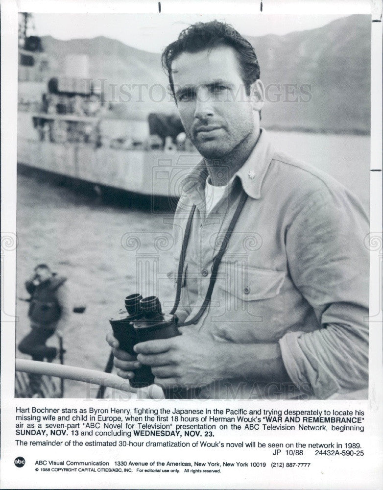 1988 Hollywood Actor Hart Bochner War and Remembrance Press Photo - Historic Images