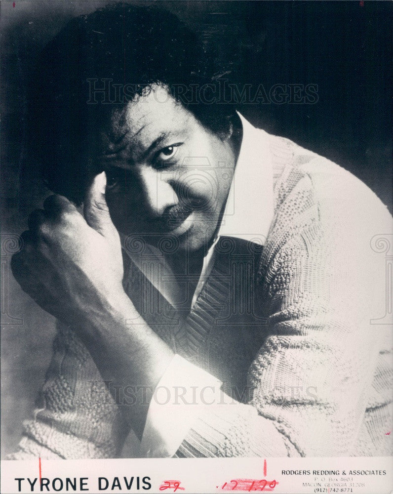 1985 Soul Singer Tyrone Davis Press Photo - Historic Images